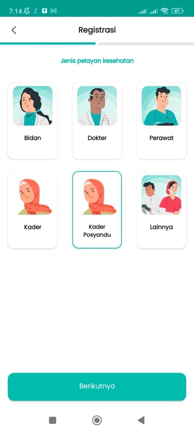 Tampilan aplikasi ASIK