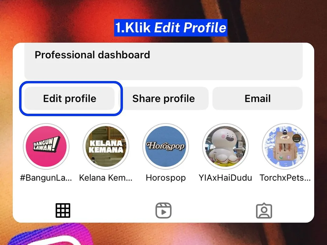 1. Pilih "Edit Profile"
