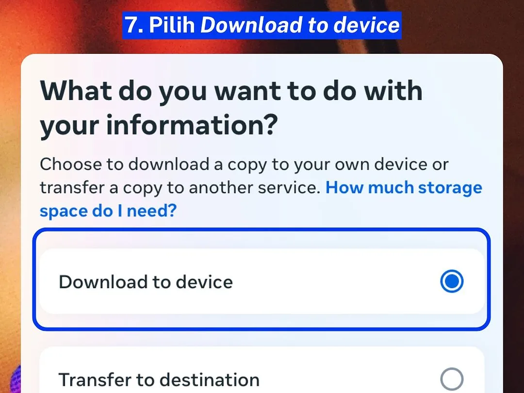 7. Pilih "Download to Drive"